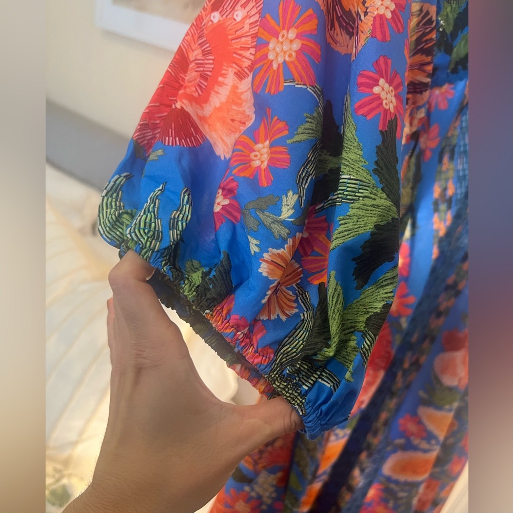 FARM Rio Vibrant Floral Maxi Dress - Blue and Orange - Picture 5 of 10